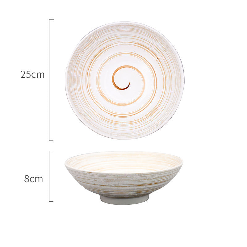 Japanese-Style Creative Ceramic Home Restaurant With Retro Ribbed Ramen