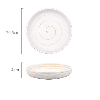 Japanese Creative Ceramic Tableware Household Ceramic Shallow Round Bowl